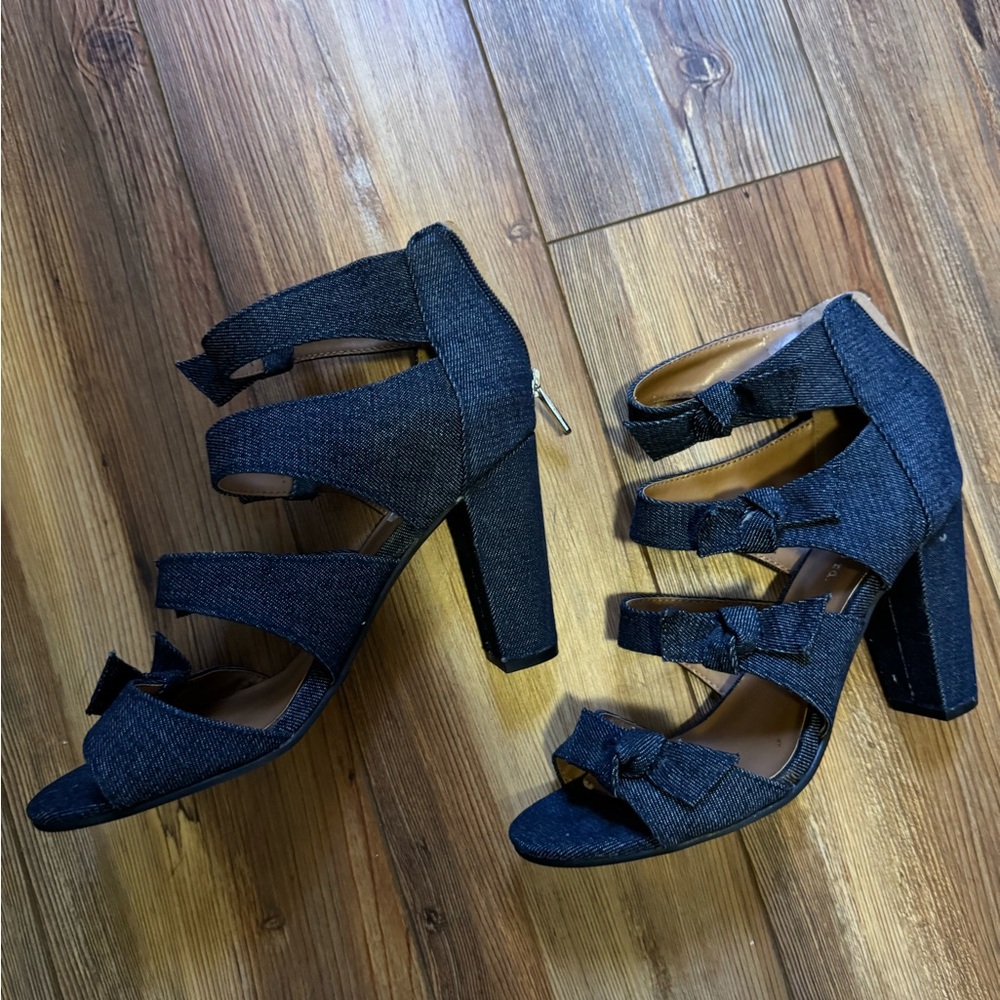 Elegant denim Heeled Sandals